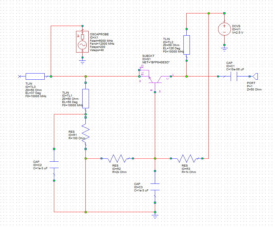 oscillator circuit in AWR