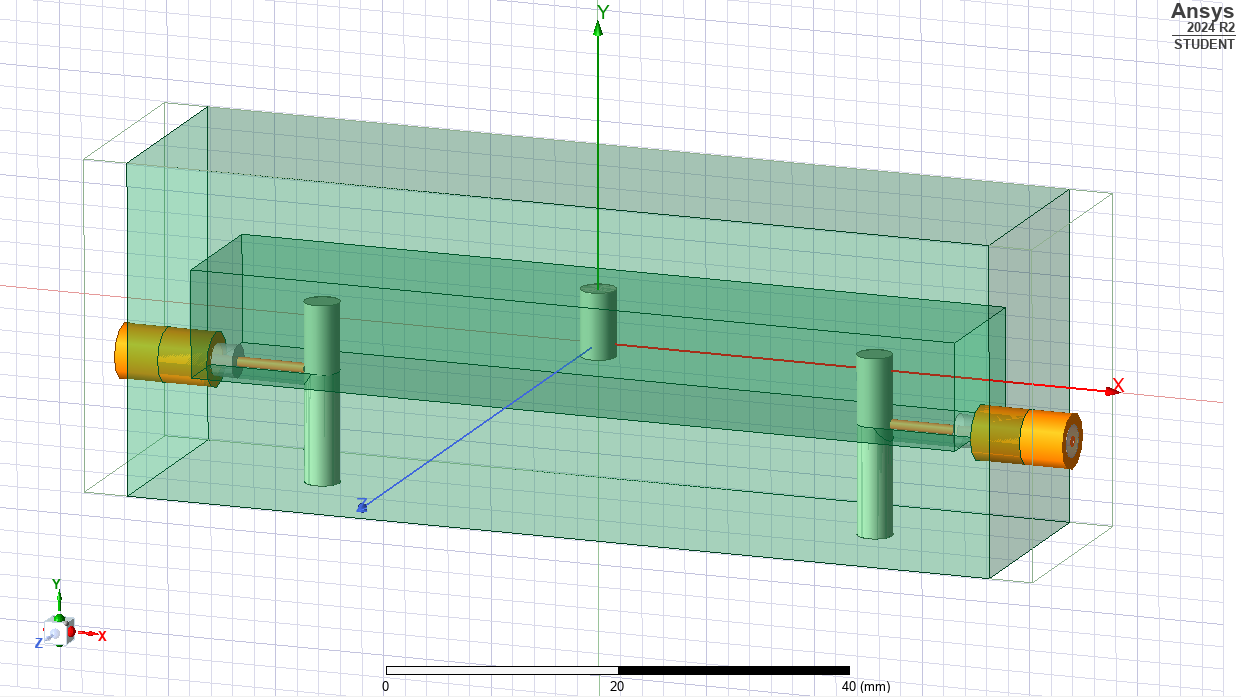 Image of calculated filter in Ansys