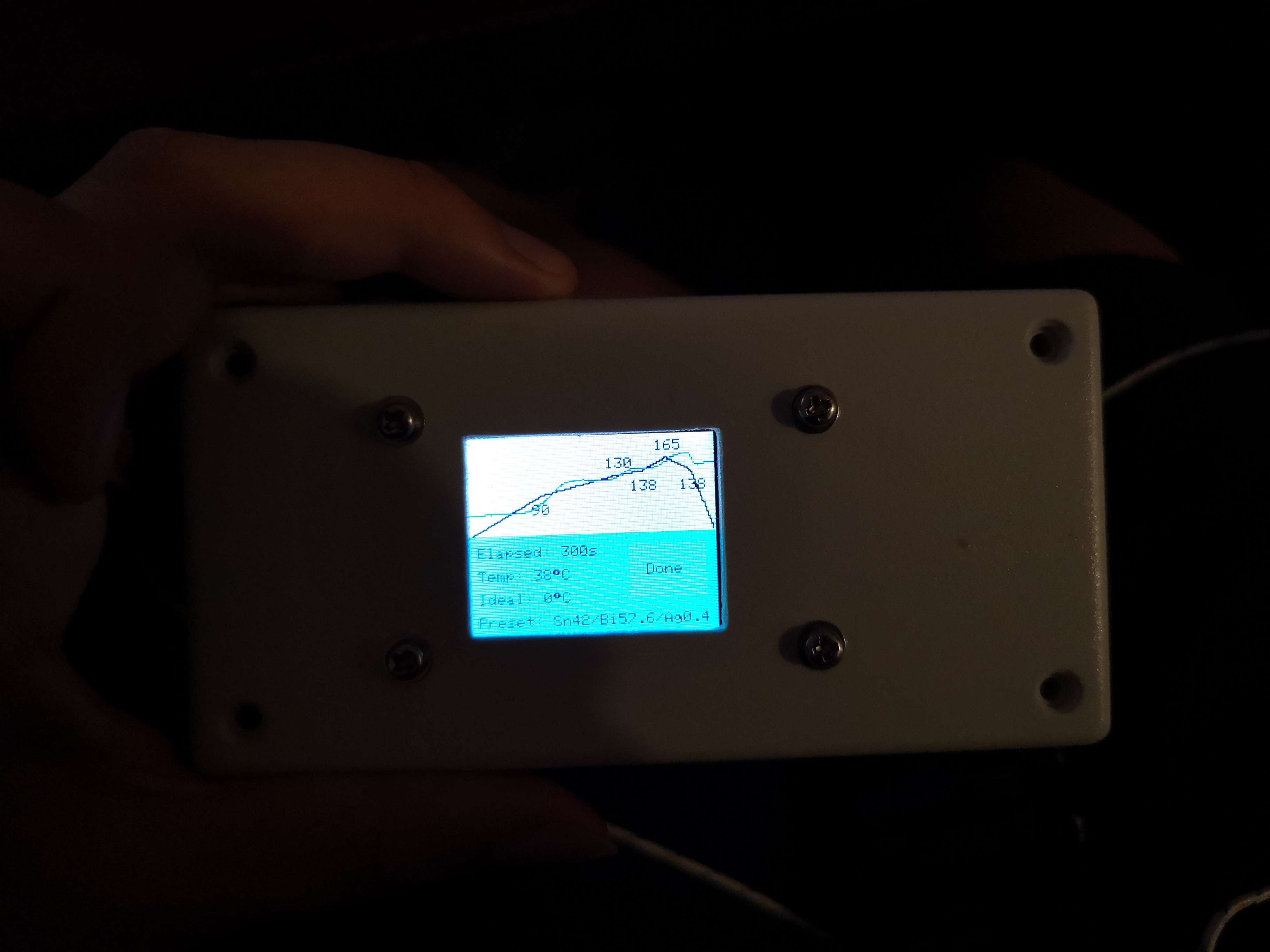 graph of temperature of real oven