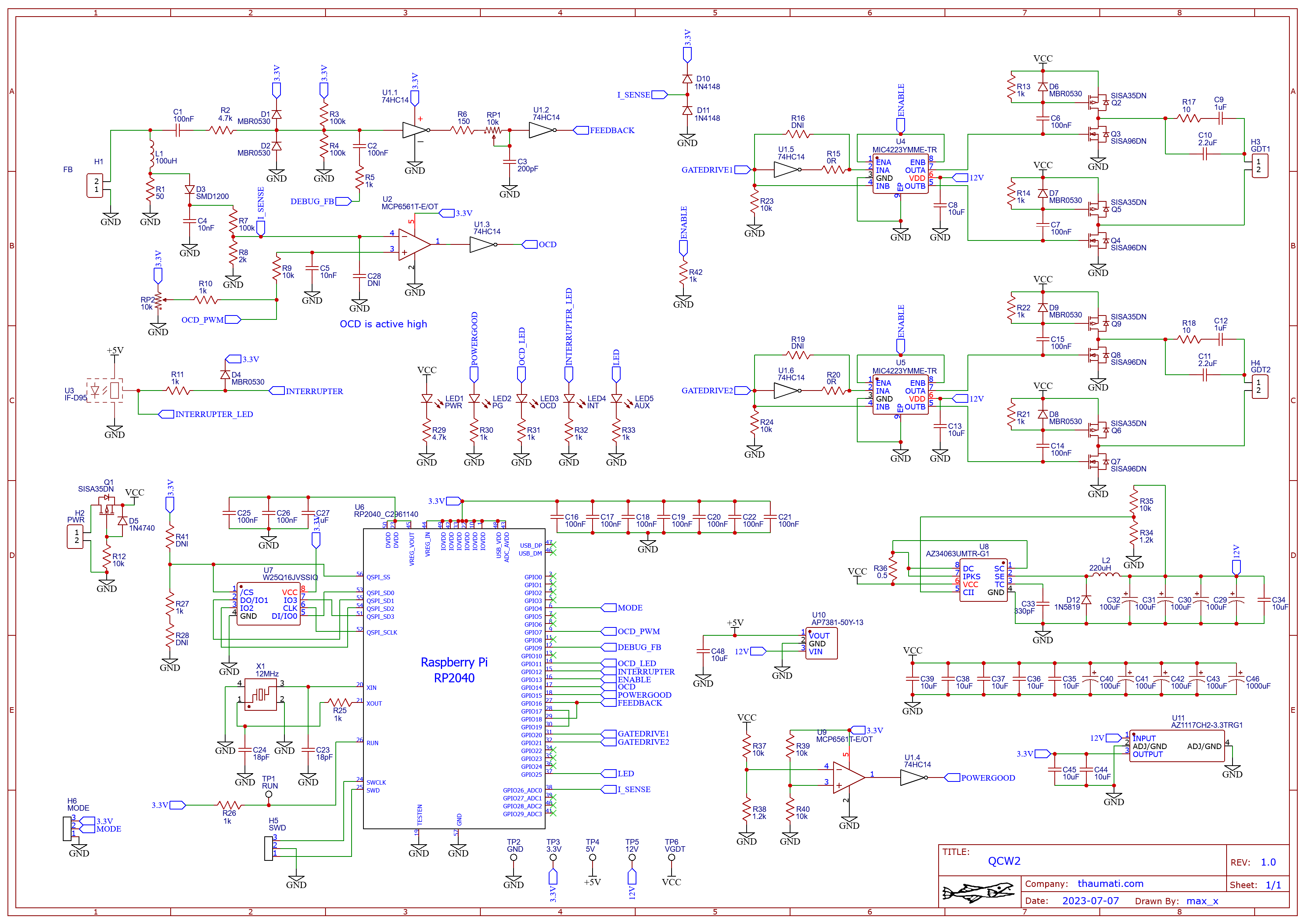 circuit schematic of the tesla coil driver