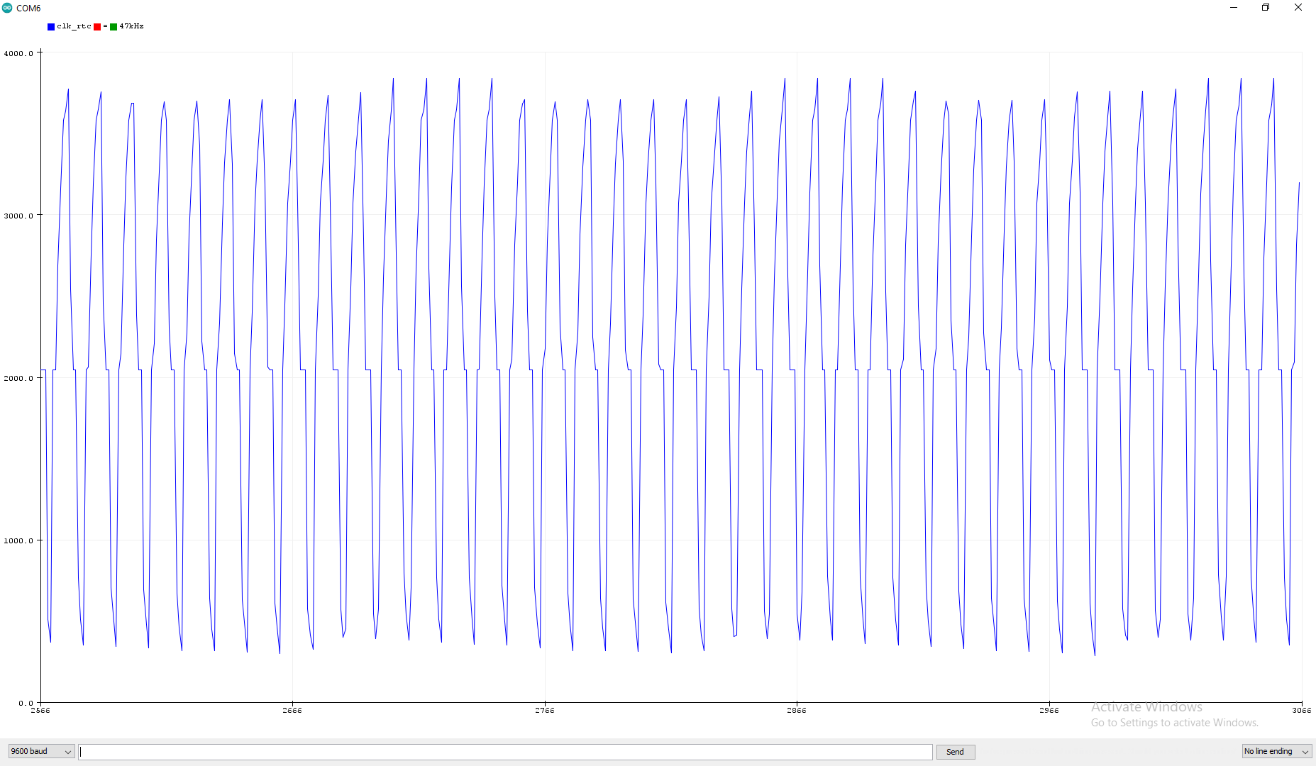 screenshot of serial monitor
